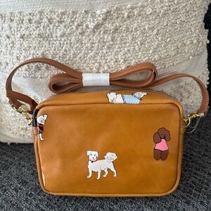 Clare V. Midi Sac Dog Print Crossbody Bag